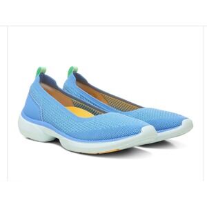 New Vionic Kallie Slip On Sneakers Women's Blue Knit Ballet Flats Size 10